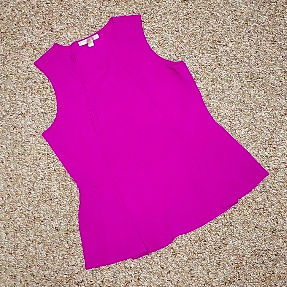 Magenta Peplum Top